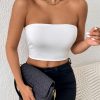 Sexy Bodycon Crop Tube Top, Solid Stretchy Tube Top, Casual Every Day Tops, Women's Clothing