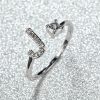 [Silvery Couple Ring] Silvery AZ Letter Ring Initials | Popular Fashion Wedding Love Couple Rings Bridesmaid Gift
