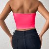 Sexy Bodycon Crop Tube Top, Solid Stretchy Tube Top, Casual Every Day Tops, Women's Clothing