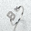 [Silvery Couple Ring] Silvery AZ Letter Ring Initials | Popular Fashion Wedding Love Couple Rings Bridesmaid Gift