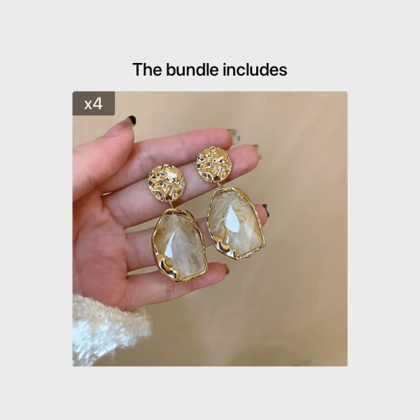 أقراط عصرية، قلادات غير منتظمة عتيقة، ترصيع مزاجي