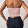 Sexy Bodycon Crop Tube Top, Solid Stretchy Tube Top, Casual Every Day Tops, Women's Clothing