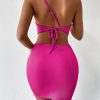 Women's Dresses Solid Sexy Backless One Shoulder Bodycon Dress