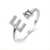 [Silvery Couple Ring] Silvery AZ Letter Ring Initials | Popular Fashion Wedding Love Couple Rings Bridesmaid Gift