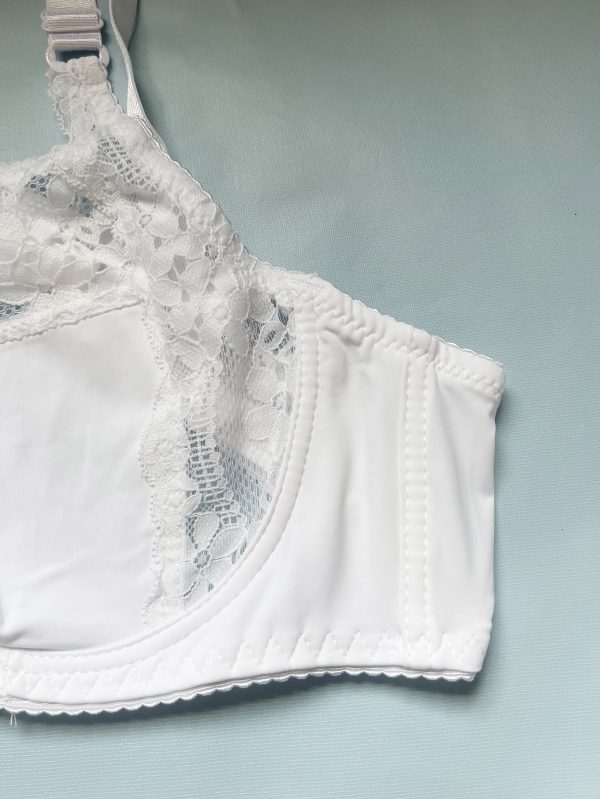 Plus Size Sexy Bra, Women's Plus Comfort Floral Lace Underwire Hook & Eye Soft Bra