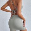 Women's Dresses Solid Sexy Backless One Shoulder Bodycon Dress