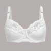 Plus Size Sexy Bra, Women's Plus Comfort Floral Lace Underwire Hook & Eye Soft Bra