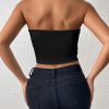 Sexy Bodycon Crop Tube Top, Solid Stretchy Tube Top, Casual Every Day Tops, Women's Clothing