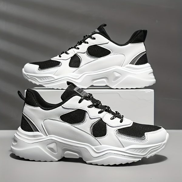 أحذية رياضية عصرية للرجال - أحذية رياضية كاجوال للأب، شبكة مسامية لزيادة الطول،