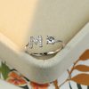 [Silvery Couple Ring] Silvery AZ Letter Ring Initials | Popular Fashion Wedding Love Couple Rings Bridesmaid Gift