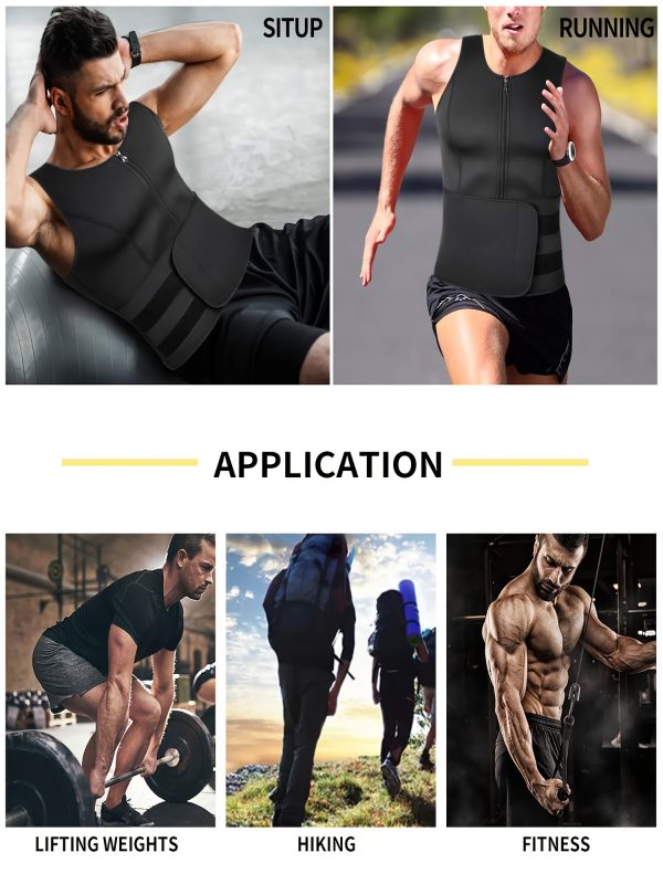 قميص بدون أكمام مضغوط قابل للتعديل للرجال، حذاء رياضي للخصر للرجال