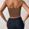 Sexy Bodycon Crop Tube Top, Solid Stretchy Tube Top, Casual Every Day Tops, Women's Clothing