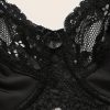 Plus Size Sexy Bra, Women's Plus Comfort Floral Lace Underwire Hook & Eye Soft Bra