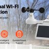 محطة طقس لاسلكية SucceBuy 7 في 1 مزودة بتقنية Wi-Fi وشاشة TFT ملونة مقاس 7 بوصات ومستشعر يعمل بالطاقة الشمسية للمراقبة الداخلية والخارجية