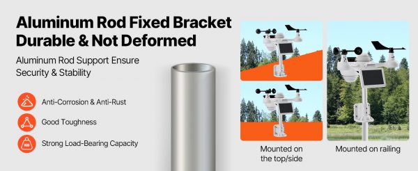 محطة طقس لاسلكية SucceBuy 7 في 1 مزودة بتقنية Wi-Fi وشاشة TFT ملونة مقاس 7 بوصات ومستشعر يعمل بالطاقة الشمسية للمراقبة الداخلية والخارجية